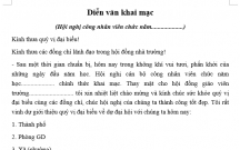 DIỄN VĂN KHAI MẠC