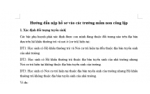 Hướng dẫn nộp hồ sơ vào các trường mầm non công lập