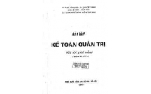 Tổng hợp bài tập môn kế toán quản trị