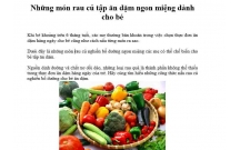 CÁCH LÀM MÓN ĂN DẶM CHO TRẺ