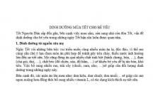 MẸ VÀ BÉ : MÓN ĂN NÊN VÀ KHÔNG NÊN ĂN NGÀY TẾT CHO TRẺ