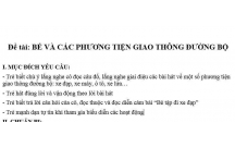 CHỦ ĐỀ : BÉ THAM GIA GIAO THÔNG