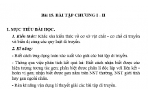 Sinh hoc 12 Bài tập di truyền