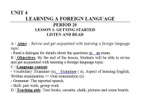 TIẾNG ANH 9 CHỦ ĐỀ HỌC MỘT NGOẠI NGỮ - LESSON 1