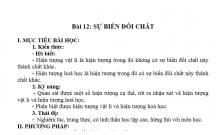 hóa học 8 thế nào là  biến đổi chất