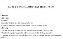 HÓA HỌC 8 CHẤT TAN VÀ CHẤT KHÔNG TAN