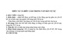 NGỮ VĂN : Căn cứ để xác định các yếu tố tự sự, miêu tả, biểu cảm