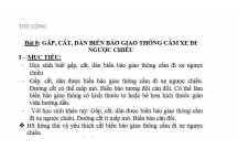 HƯỚNG DẪN GẤP, CẮT, DÁN BIỂN BÁO GIAO THÔNG