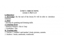 THIS IS TONY: Đây là Tony - Lesson 1