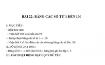 TOÁN LỚP 1 : ĐẾM TỪ 1-100