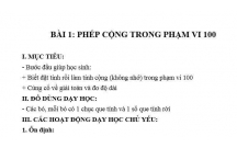 TOÁN LỚP 1 : PHÉP CỘNG  (PV 100)