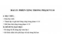 TOÁN LỚP 1 : PHÉP CỘNG  ( PV LÀ 10)