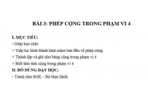 TOÁN LỚP 1 : PHÉP CỘNG ( TỔNG LÀ 4)