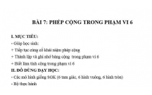 TOÁN LỚP 1 : PHÉP CỘNG   (  TỔNG LÀ 6)