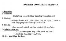 TOÁN LỚP 1 : PHÉP CỘNG ( TỔNG LÀ 9)