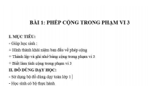 TOÁN LỚP 1 : PHÉP CỘNG