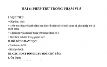 TOÁN LỚP 1 : PHÉP TRỪ  ( PHẠM VI LÀ 5)