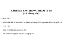 TOÁN LỚP 1 : PHÉP TRỪ   (PV 100)