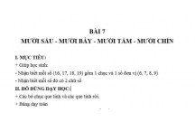 TOÁN LỚP 1 : SỐ 2 CHỮ SỐ ( 16-19)