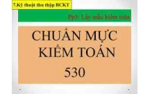 Chuẩn mực kiểm toán số 530: Lấy mẫu kiểm toán