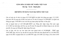 HỢP ĐỒNG TÍN DỤNG NGẮN HẠN ĐỒNG VIỆT NAM