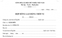 HỢP ĐỒNG LAO ĐỘNG THỜI VỤ