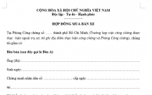 HỢP ĐỒNG MUA BÁN XE