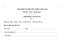 HỢP ĐỒNG LÀM GIA SƯ