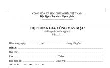 HỢP ĐỒNG GIA CÔNG MAY MẶC