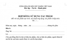 HỢP ĐỒNG SỬ DỤNG TÁC PHẨM