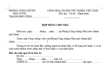 HỢP ĐỒNG CHO NHÀ