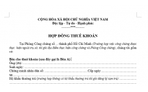 HỢP ĐỒNG THUÊ KHOÁN