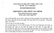 HỢP ĐỒNG CHO THUÊ TÀI CHÍNH