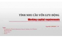 Các nguyên tắc xác định nhu cầu vốn lưu động