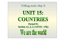 Bài giảng Tiếng Anh 6 unit 15 Countries