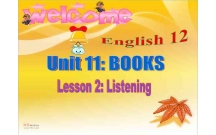 Bài giảng Tiếng Anh 12 unit 11 - Books